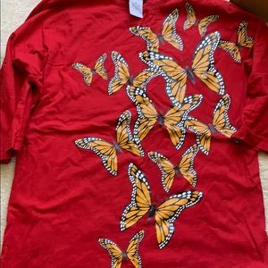 Bob Mackie butterflies top